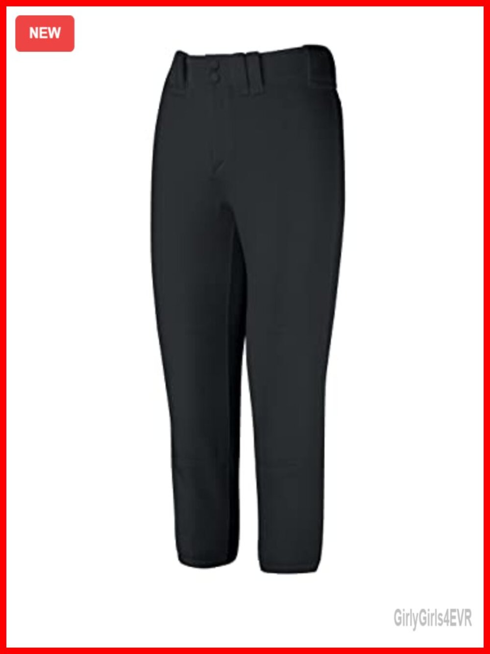 Women's Low Rise Belted Fastpitch Softball Pants Track Pants